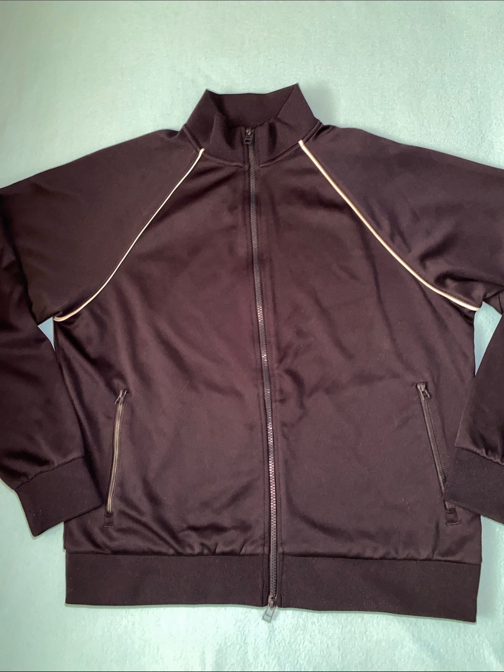LCKR performance jacket windbreaker double zipper long sleeve navy blue size L